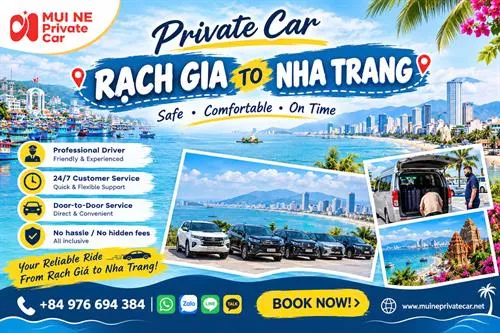 Rach Gia to Nha Trang Private Car